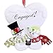 Personalized Snowman Engaged Couple Christmas Ornament- Free Personalization