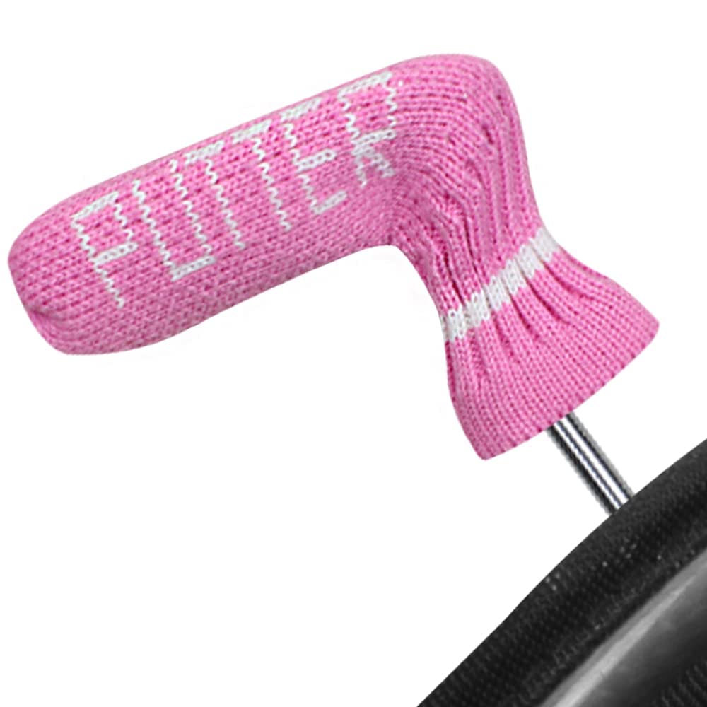 Pink Golf Blade Putter Cover,1 Piece in Pack, Double Layers knit, Fits Blade Putters Cute and Soft Acrylic Fabric