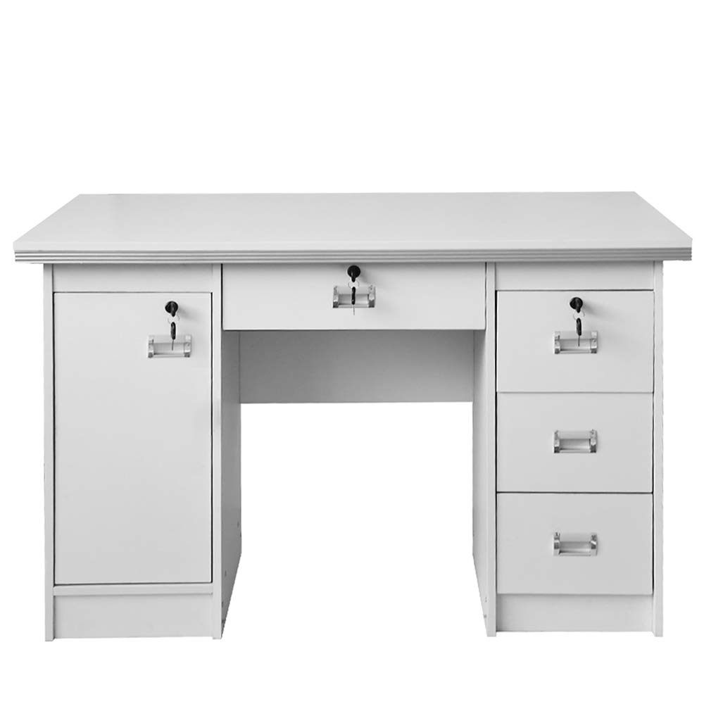 Buy PananaB Computer Desk with 4 Drawers and Cupboard Wood Desk Home