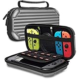 Case for Nintendo Switch Carrying Case Portable Carrier Travel Carry Case Hard Shell Pouch for Nintendo Switch Joy Con, Console, Cable, Gamecards Storage for Games Mario Zelda Pokemon Odyssey Splatoon