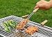 HAKOPEN 10 PCS Barbecue Skewers with Wood Handle Reusable Kabob Skewers BBQ Barbecue Skewers Barbecue Grilling Accessories