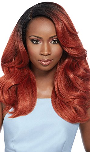 red l part wig