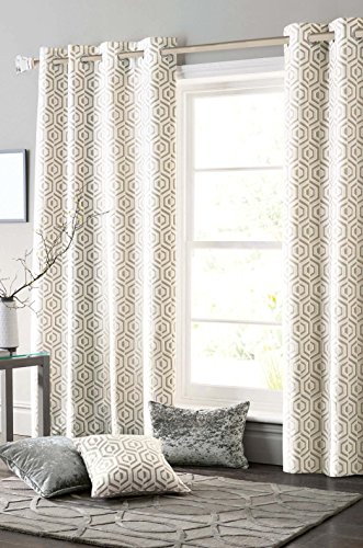 Sheffield Home, AMG, and Enchante Accessories, Diamond Curtain Rod, 22 to 42-Inch, Satin Nickel