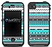 Neon Aqua Tribal Skin Decal for Lifeproof iPhone 4/4S Case Design (Case not included)