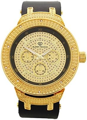 Super Techno Mens Genuine Diamond Watch 0.10 Cts M6279