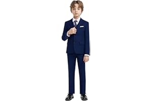 Almighty Magic Boy's Formal Suits Slim Fit Boys Suit Set Dresswear Ring Bearer Outfit Kids Wedding Dress Clothes