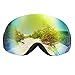 Homitt Ski Goggles, Snowboard Skiing Goggles with 100% UV400 Coating Frameless Anti Fog Mirror Lens, Adjustable Size and Detachable Strap - A Protective Storage Box Included