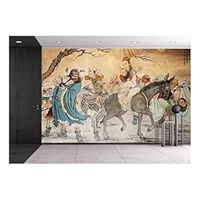 Chinese Classic Wall Drawing - Removable Wall Mural | Self-Adhesive Large Wallpaper - 66x96 inches