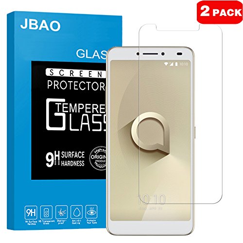 Jbao Direct for Alcatel 3V Screen Protector,9H Hardness [2.5D Curved Edge] [Bubble free] [Highly Durable] Premium Tempered glass Screen Protectors for Alcatel 3V [2-Pack]