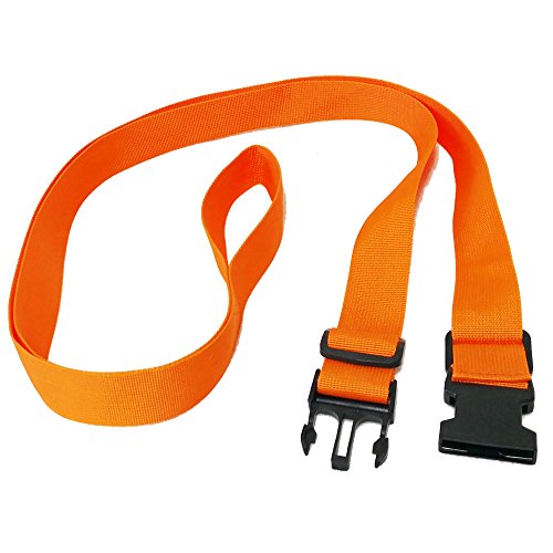 RORAIMA Adjustable Handle Straps 6 ft up to 12 ft 1.5 inch Wide Nylon Fabric 2 Pcs/set color Orange Can be used as Kayka, SUP Paddleboard Carrier/Storage Sling