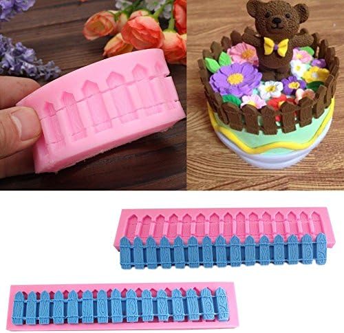 3D Picket Fence Silicone Fondant Cake Decoration Mold Sugarcraft Baking Mould