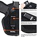 Creatrill Suede Leather Inside The Waistband Holster | Fits M&P Shield 9mm, .40, .45 Auto / Glock 26 27 29 30 33 42 43 / Ruger LC9 / Springfield XD & Similar Pistols | Gun Concealed Carry IWB Holster