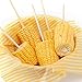 Fumassa 110 Pcs 7 Inch Study Bamboo Skewers - 5mm Thick Natural Semi Point Bamboo Sticks BBQ Caramel Candy Apple Sticks for Appetizers, Corn Dog