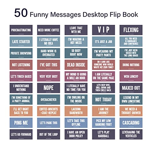 YOBRO Desktop Flip Book, Office Gifts for Coworkers, 50 Different ...