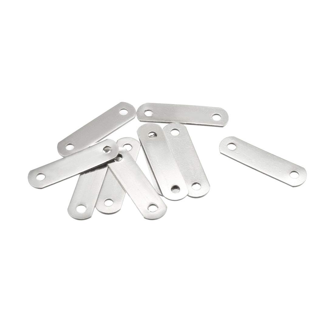 Sourcingmap Repair Plate, 30mmx8mm, Flat Fixing Mending Corner Brace Bracket Connector, Pack of 10