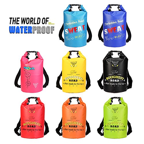 Forbidden Road 5L 10L 15L Waterproof Dry Bag (8 Colors) Dry Sack Roll Top Dry Compression Sack Keeps Gear Dry for Kayaking Boating Camping Canoeing Fishing Skiing Snowboarding (Green, 20L) - Thumbnail 6