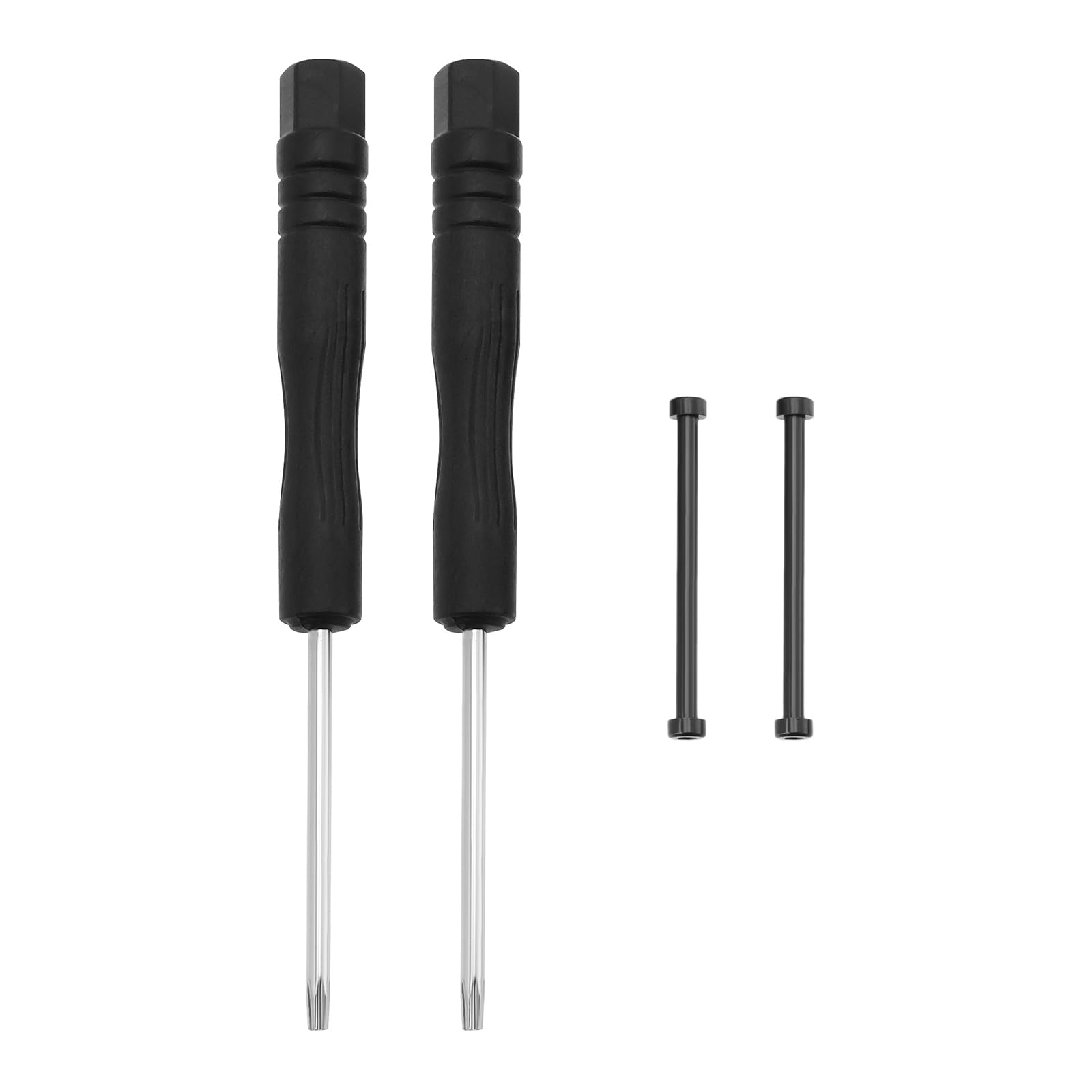 LT Easiyl 1Set Watch Band Lug Link Pins Repair Kit with 2x Metal Screw Rods 2x Screwdrivers Compatible with Garmin Fenix 7/7pro/6/6pro/5/5 Plus, Black