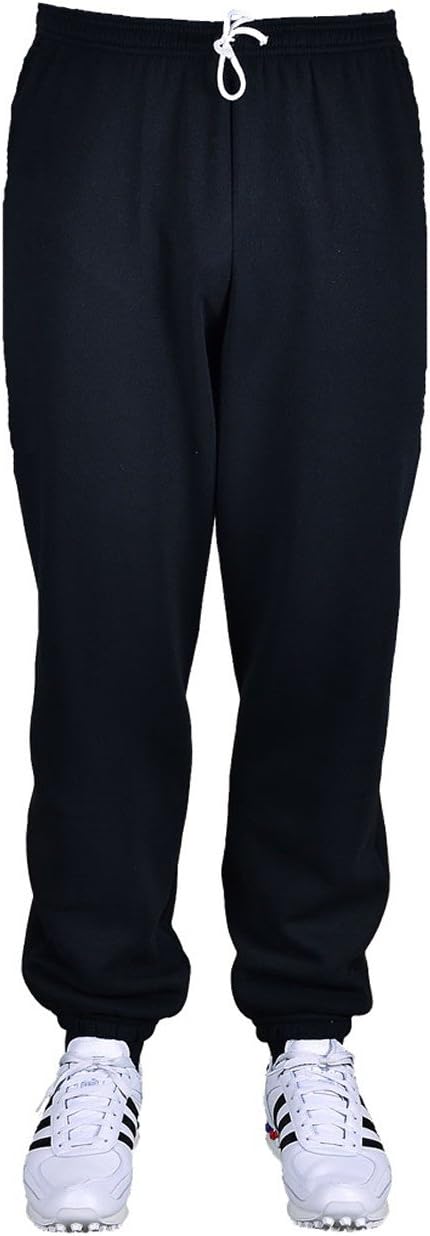 Big Mens Black BTS 33 inch IL Joggers Elasticated Ankle Size 2XL to 8XL