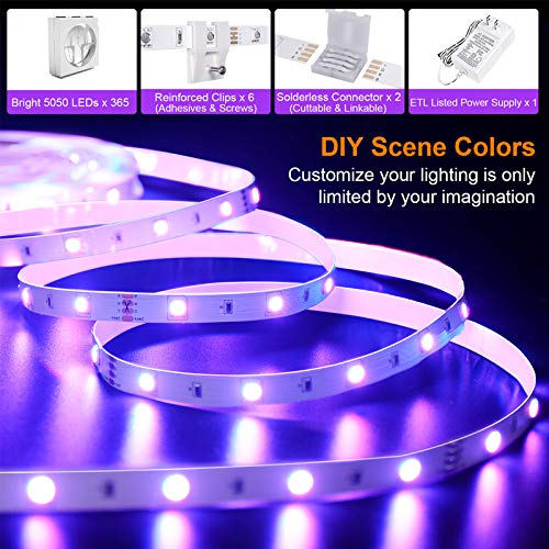 ViLSOM 40FT Led Strip Lights, Smart APP and Remote Control Music Sync