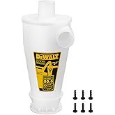 Dewalt Dust Separator for Wet/Dry Shop Vacuums, Cyclone Dust Collector Up To 99.5% Efficiency, High-performance Cycle Powder Collector Filter, Dust Collector Model: DXVCS001