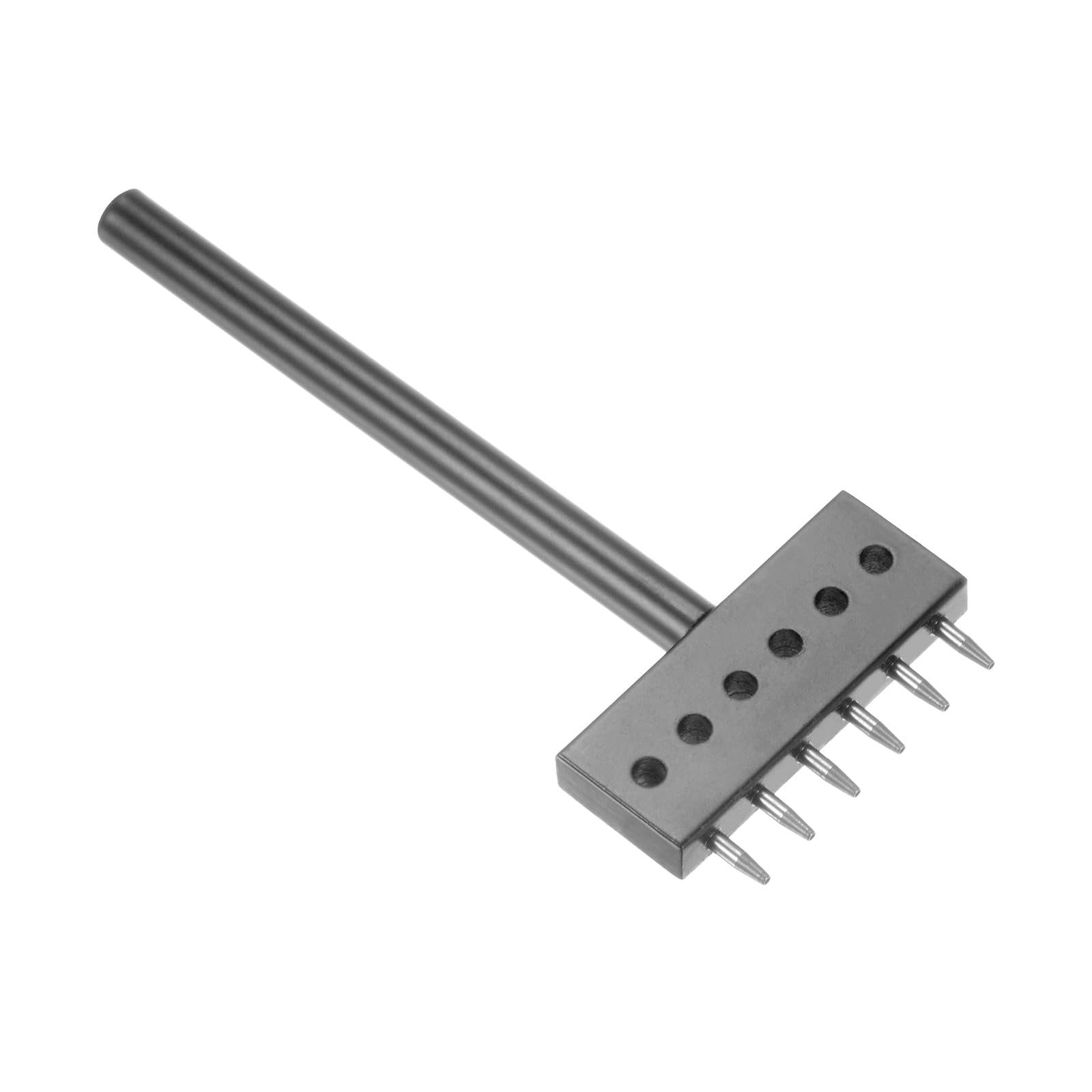 CoCud 6 Prong Punch Tool, 8mm Pitch, Carbon Steel Leather Round Hole Punch Tool - (Applications: for Leather Belt, Watch Band and Leather Strap Gasket)