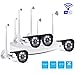 Security Camera System, LESHP CCTV HD 720P IP Camera 4 Channel Wireless Wi-Fi Home Surveillance Video with Super Day/Night Vision, IP65 Weatherproof, No HDD