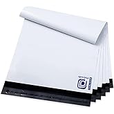 POLYSELLS Poly Mailers Shipping Envelopes, Strong Adhesive Sealing, Waterproof, and Tear-resistant Postal Mailing Bags for Clothing, Books, and Accessories (White, 100, 7.5" X 10.5")