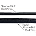 Hanks Extreme - Leather Gun Belt For CCW - Concealed Carry - 17oz. Premium Leather Belt - Made in USA - 100-Year Warranty - Black - Size 42