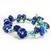AWAYTR Flower Crown Headband for Women - Mori Girl Bride Headdress Seaside Holiday Garlands(Dark blue&Royal blue&White)