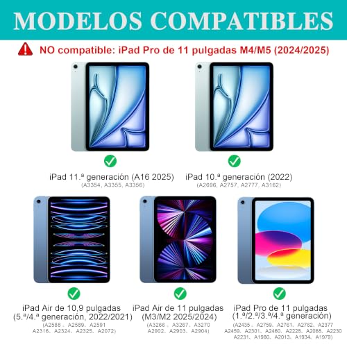 WIWU iPad 11 Generation Case Keyboard Air 11 Inch M4/M3/M2 Detachable | Magnetic 360° Backlit Keys Trackpad Pencil Holder Gray Color for iPad 10, Air 5/4 Pro 11" 4/3/2/1