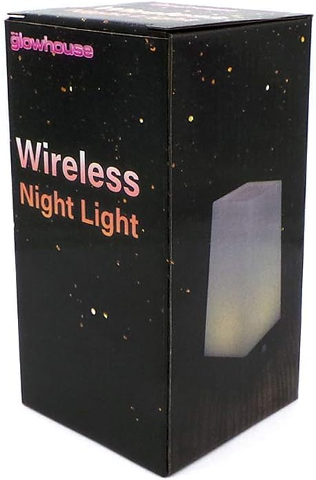 The Glowhouse Wireless PIR Motion Sensor LED Night Light Battery Powered Table Lamp (Square), Multicolour - Image 3