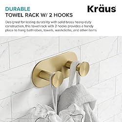 Kraus Elie Bathroom Robe and Towel Rack with 2