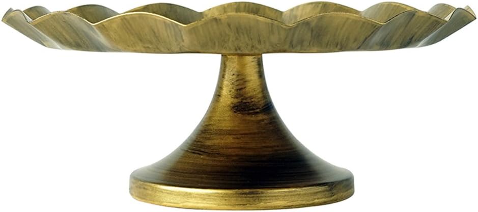 ZHENYANG Fruit Bowl Golden Wrought Iron Cake Stand Fruit Platter Living Room Dried Fruit Plate