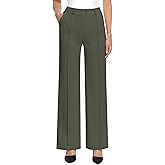 JEKAOYI Womens Dress Work Pants Business Casual Office Pull on Trousers High Waist Wide Leg Stretchy Slacks with Pockets