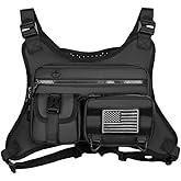 MFRHYLOEE Outdoor Sport Chest Bag for Men & Women, Chest Rig For Hiking, Running, Cycling, EDC Chest Pack Rig with Holster For Sports and Workouts