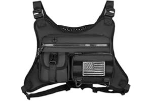 MFRHYLOEE Outdoor Sport Chest Bag for Men & Women, Chest Rig For Hiking, Running, Cycling, EDC Chest Pack Rig with Holster For Sports and Workouts