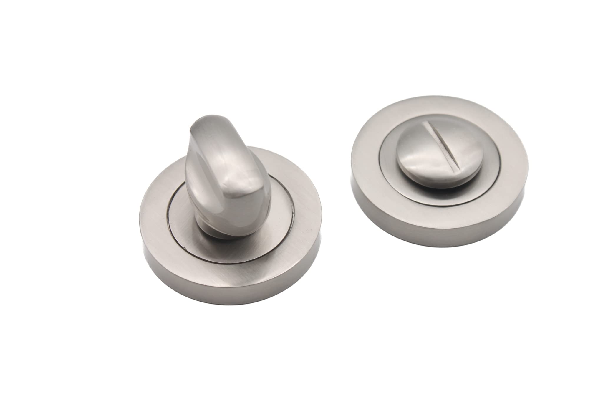 Thumb Turn & Release for Bathroom WC Doors Lock with Emergency Release in Various Finishes (Satin Nickel) — image 1
