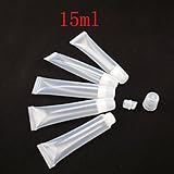 10Pcs Empty Tubes Lip Gloss Balm Clear Cosmetic Mini Containers 15ml