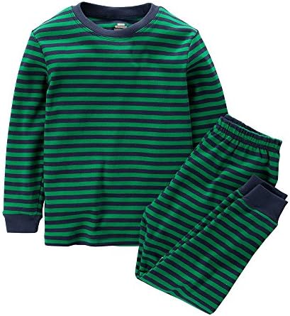 MAMABIBI Toddler Boys MAMAMBIBI Stripes Two Piece Sleepwear Kids Pajamas Set 100% Cotton Size 18M-8Y