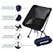 TrekUltra Portable Compact Lightweight Camp Chair with Bag - Ultralight Folding Camp Chairs - Great Beach Hiking Backpacking and Sporting Events Chair with Adjustable All Terrain Feet