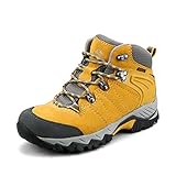 Clorts Women's Mid Hiking Boot Hiker Leather Waterproof Lightweight Outdoor Backpacking Trekking Shoe