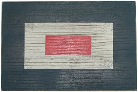 W - 16" Letter Nautical Maritime Signal Alphabet Flag Decoration; Rustic Wooden Decor by Ships Chandlery