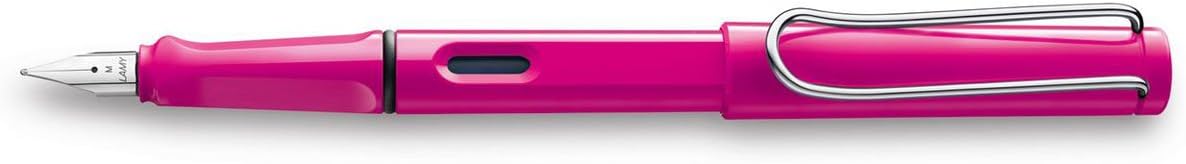 LAMY safari pink, Fountain Pen with ergonomic grip & polished steel nib in size F, ideal for any Writing & Calligraphy