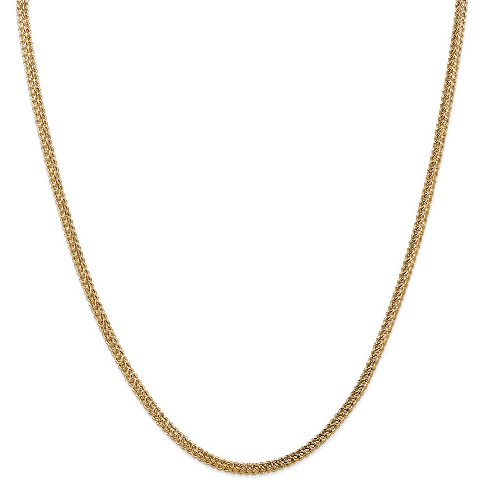 Italian 14k Yellow Gold Solid Franco Chain Necklace 2mm 18" 9.5 grams – Direct Source Gold & Diamond