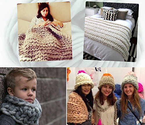Cashmere Blended Yarn, Soft and Warm Handcraft Knit Crochet Gift for Parents, Friends or Partner (Camel) - Thumbnail 7