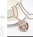 Calors Vitton Rose Gold Plated Flower Water Drop Crystal Long Sweater Chain Pendant Necklace peach pink 11