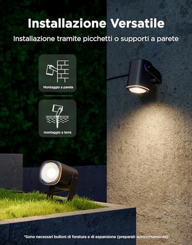 Govee Outdoor Spotlights 2, RGBWIC Outdoor Lights, Dimmable 700lm, Pack of 2 | IP67 Garden Light with 69 Scene and 16 Mon Colours, LED Lights with Different Installation Ways, Works with Alexa