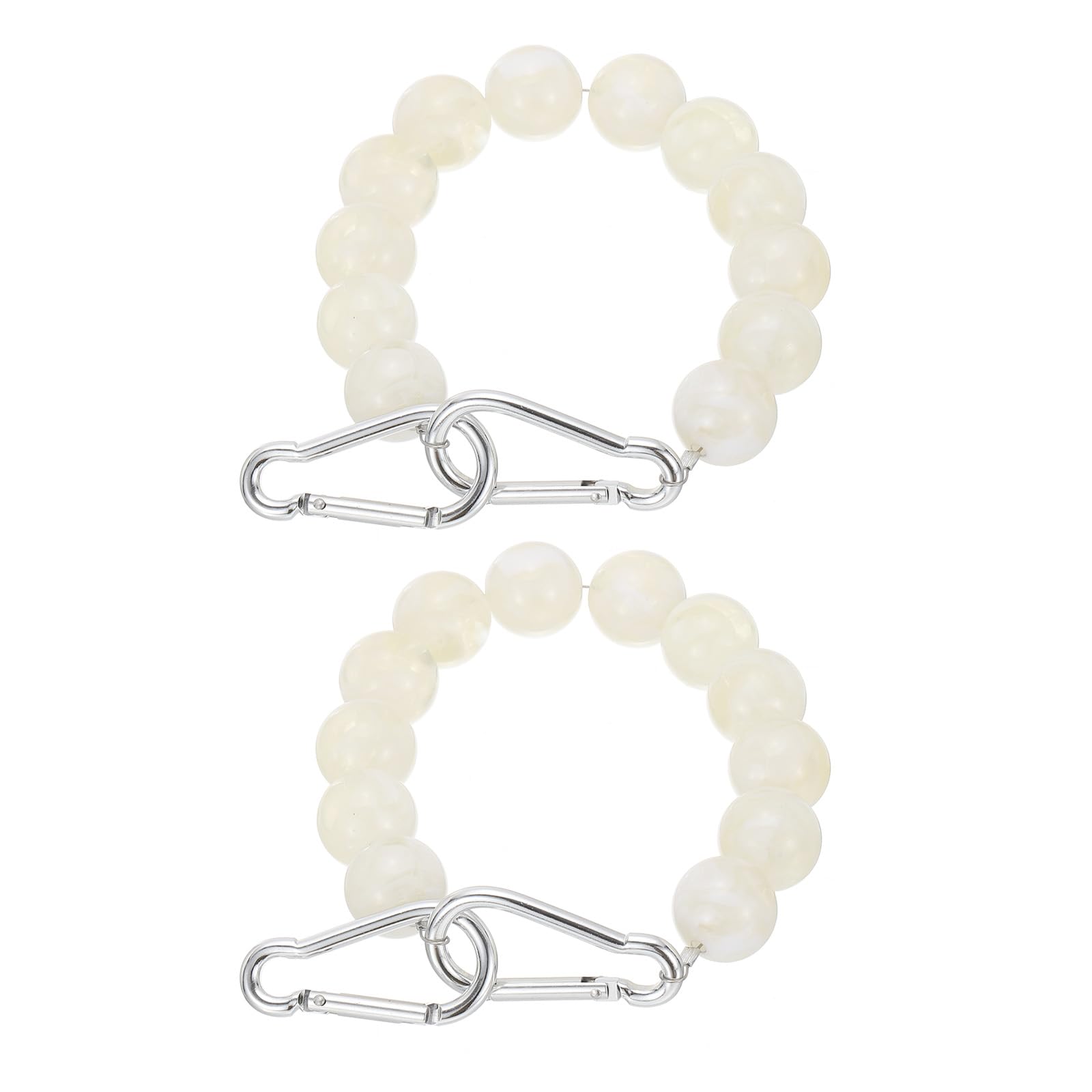 PATIKIL Flagpole Retainer Ring Flag Pole Accessories, 2 Pcs Flagpole Mount Ring Accessories Keep Flag Close to Pole with Stainless Steel Cable for Indoor Outdoor, Beige, 3"