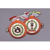 Magnolia Lane Auburn Tigers Nutcracker Ornament with Ribbon, 3.5-inch Diameter, Bells and Gift Box, Home, Home Décor