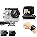 Legazone® 4K HD Action Camera 2.4G RF Remote Control 12MP Sports Video WIFI 170° Fisheye Cam Helmet, Underwater Snorkelling Camera Camcorder (Silver)